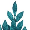 Vickerman 22" Teal Glitter BayLeaf Artificial Spray, 12 per Bag. - 2 of 3