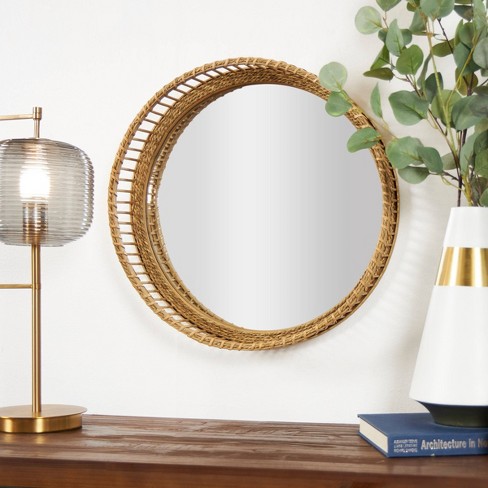 Rattan on sale mirror target