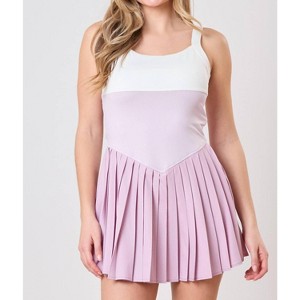 Women's Color Block Romper - Peach Love - 1 of 4