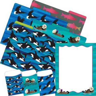 File Folders Organizer Set On-Trend 92 per Set Sea & Sky Otters - Barker Creek