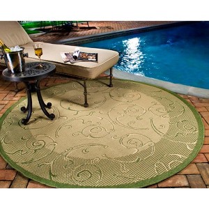 Courtyard CY2665 UV & Stain Resistant Non-Shedding Power Loomed Indoor/Outdoor Rugs - Safavieh - 1 of 4