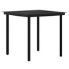 vidaXL Patio Dining Set with Cushions Gray and Black Garden Chair 3/5/7 Piece - 31.5" Table Length Black 4 Items - 3 of 4