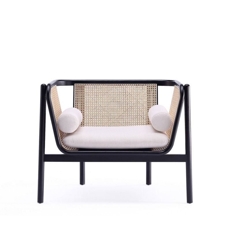 Set of 2 Versailles Accent Chairs Black/Cream - Manhattan Comfort, 4 of 13