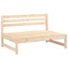 vidaXL 2 Pcs Patio Middle Sofas - Outdoor Seating Couch Garden Furniture - Solid Pine Wood - 47.2"x33.1"x27.6" - Modular Design - Natural Brown - 3 of 4