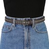 Allegra K Women's PU Leather Metal Buckle Skinny Hollow Grommet Waist Belts - 4 of 4