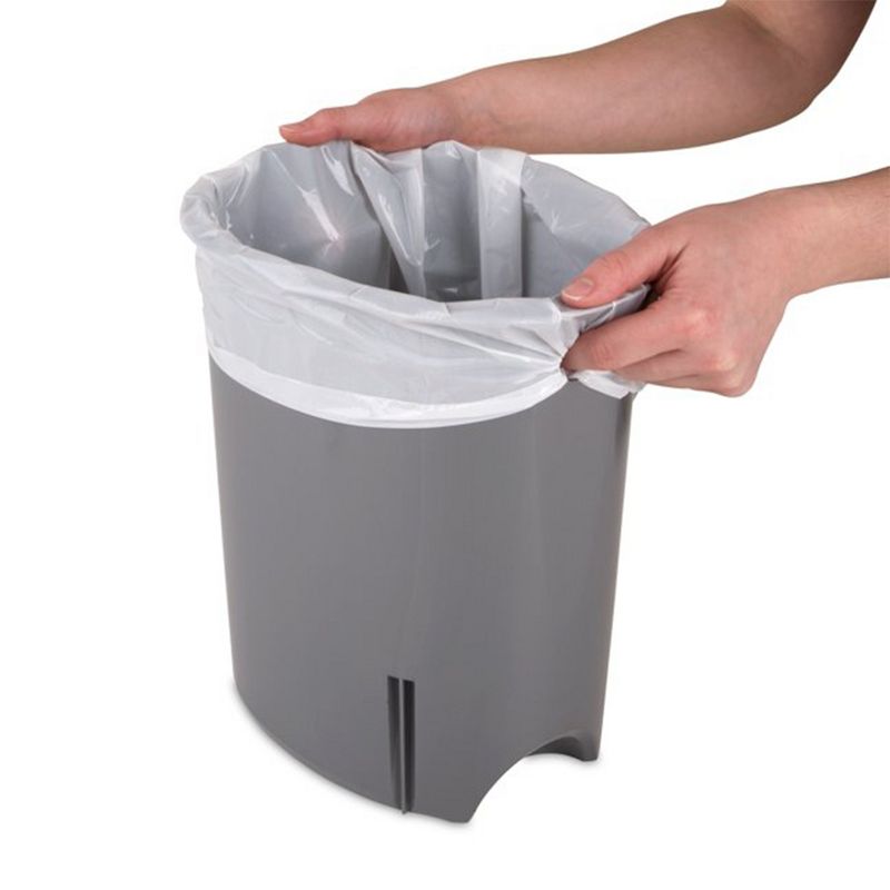 Sterilite Ultra StepOn Wastebasket with Lid, Ideal for the Bathroom, Bedroom or Home Office, Black Lid & Base with Pedal & Liner,, 4 of 7