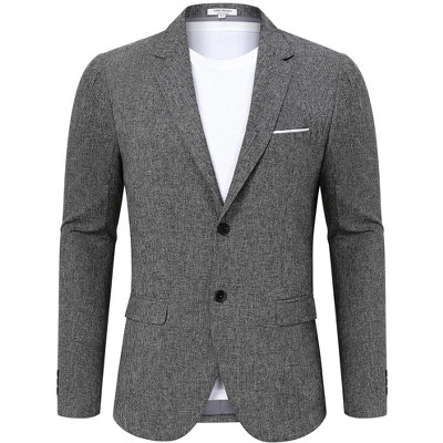 Men's Casual Blazer Sport Coat Two Button Lightweight Business Jackets