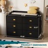 Dresser for Bedroom with 6 Drawers, Changing Table Dresser with Power Outlets, Soft Pad & Removable Top, Baby Dressers with Changing Table Top - 2 of 4