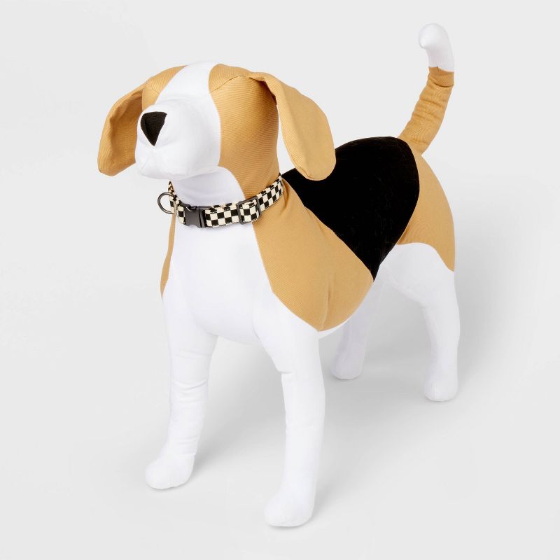 Checkerboard Dog Fashion Adjustable Collar - S - Black/White - Boots &#38; Barkley&#8482;, 3 of 6