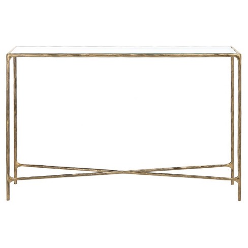 Jessa Forged Metal Rectangle Console Table - Gold - Safavieh - image 1 of 4