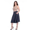 Womens Elastic Waist Pleated Pocket Midi Skirt - 24seven Comfort Apparel™ - 2 of 4