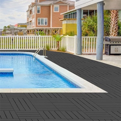 Patio Flooring, 12"x12" Deck Tiles With Open Drainage System, Square Flooring Tiles, Interlocking Decking Tiles