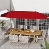 Costway 13 FT Large Patio Umbrella Outdoor Double-Sided Table Market Umbrella for Garden Beige/Brown/Gray/Navy/Orange/Wine - 2 of 4