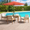 Alaterre Furniture 6pc Outdoor Patio Dining Set, Okemo Table with 10' Auto Tilt Umbrella - 2 of 4