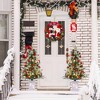3FT Flocked Small Christmas Tree , Artificial Small Christmas Trees with Light, Multiple Pattern Bases, Outdoor Indoor for Winter Holiday Décor - 2 of 4