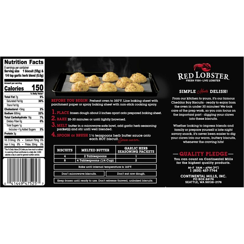 Red Lobster Frozen Cheddar Bay Biscuits - 8ct/15.66oz, 4 of 6