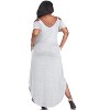 Women's Plus Size Cold Shoulder Lexi Maxi Dress with Pockets - White Mark - 3 of 3