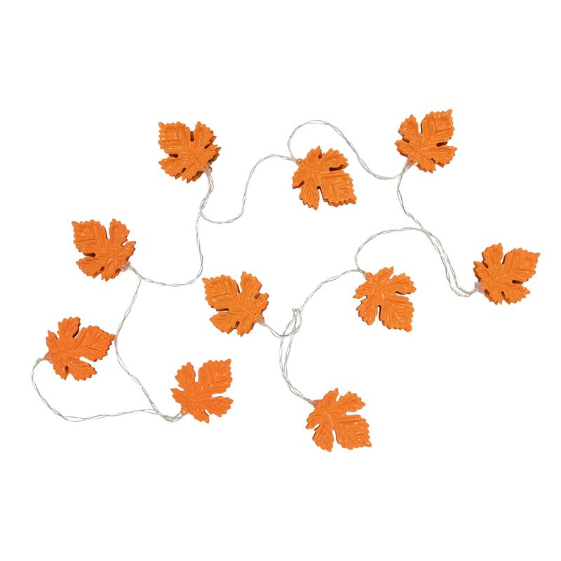Northlight 10-Count Orange LED Fall Harvest Maple Leaf Fairy Lights, 5.5ft, Copper Wire, 4 of 7