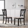 Roundhill Furniture Windvale Fabric Upholstered Dining Chair in Black, Set of 2 - 4 of 4