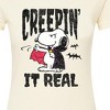 Women's - Peanuts - Creepin It Real Fitted Graphic T-Shirt - 2 of 4