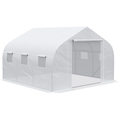 Our Outsunny 118 in. x 236.25 in. x 78.78 in. Metal Plastic Green Walk-in  Greenhouse Cover with 12-Windows and Zipper Door are of good quality, low  price, high quality and quantity