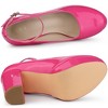 Allegra K Women's Platform Ankle Strap Chunky Heel Mary Janes Pumps - 4 of 4