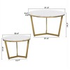 Vynxaria 2-Piece Round Nesting Coffee Table Set - Chic & Space-Saving - 4 of 4