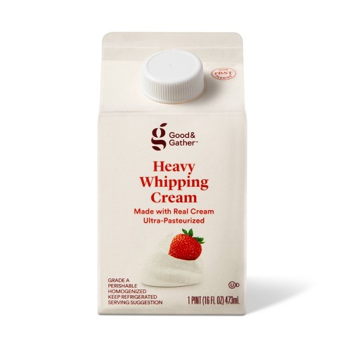 Heavy Whipping Cream - 16 Fl Oz (1pt) - Good & Gather™ : Target