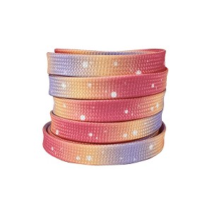 INSPIRE CHIC Flat Tie-Dye Dots Soft Shoelaces for Casual Hiking Shoes Sneakers 0.31'' 1 Pair - 1 of 4