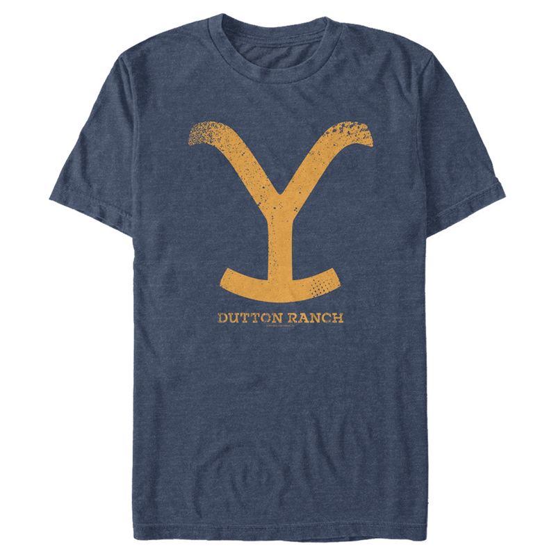 Men's Yellowstone Yellow Dutton Ranch Iron Branding T-Shirt, 1 of 5
