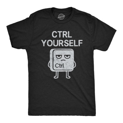Мужские футболки Crazy Dog T-Shirts, Inc. Mens Funny T Shirts CTRL Yourself Sarcastic Keyboard Graphic Novelty Computer Joke Tee For Men - Crazy Dog Men's T Shirt for Nerds Black L