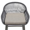 Arceso Outdoor Bar Stools Set of 3, 26.8" H Rattan Outdoor Counter Height Bar Stools, Woven Rope Backrest with Aluminum Legs - 2 of 4