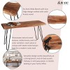 Alaterre Furniture Hairpin Natural Brown Live Edge Wood with Metal Bench - 3 of 4