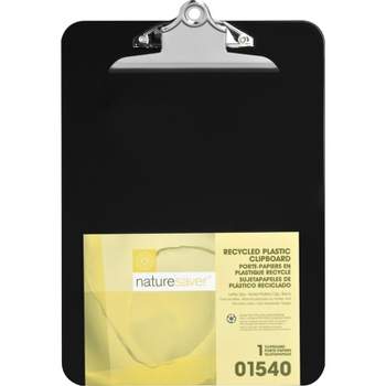 Nature Saver Plastic Clipboard Recycled 1" Cap 9"x12" Black 01540