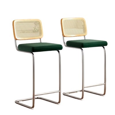 Infurnic Dining Chairs, Upholstered Chairs Set with Durable Table Legs, for Kitchen and Dining Room, 2PCS, Green, 17.7"*18.9"*42.5"