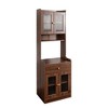 Hrinhom 70.9"H Kitchen Pantry Hutch Storage Cabinet with Microwave Stand - 4 of 4