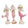 8.5 Inch Cake Kids With Dessert Set / 3 Pastel Cake Treat Elf Pixie Figurines - 3 of 3