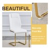 ModernLuxe 7 PCS Dining Table Set for 6, Modern Dining Set with 6 Upholstered Dining Chairs & Gold Stainless Steel Butterfly Legs, Black/White - 4 of 4