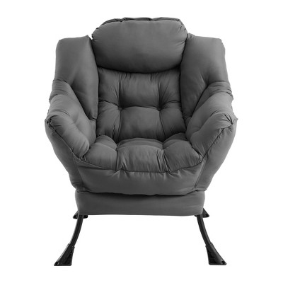 Lazy Chair Modern Soft Comfortable Reading Lounge, Accent Sofa Chair with Armrest Side Pocket, Ergonomic Design for Living Room Bedroom Dorm Office
