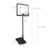 SKONYON 32" Portable Basketball Hoop, Adjustable Height 5.2-7ft, Outdoor Basketball Goal with Wheels - 2 of 4