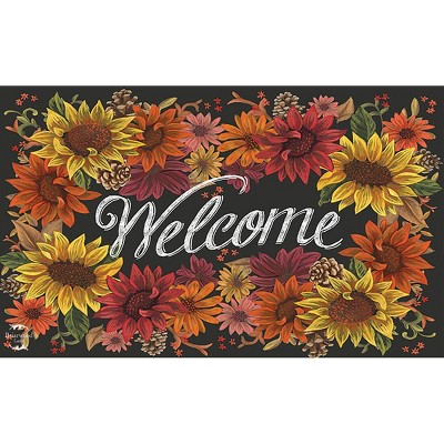 Briarwood Lane Fall Doormat 30x18 Indoor Outdoor Fall Flowers Welcome For Fall Doormat