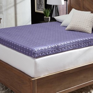 LoftWorks Full 4" Supreme Memory Foam Mattress Topper with Medium Firm Support: Polyester Knitted Cover, Spot Clean - 1 of 4