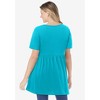 Woman Within Plus Size Short-Sleeve Empire Waist Tunic - 3 of 4