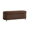CAVINAS 49.2" Faux Fur Storage Ottoman Bench with Flip-Top Lid,Multi-Functional Footstool with Metal Legs,Storage Bench for Bedroom,Entryway - 2 of 4