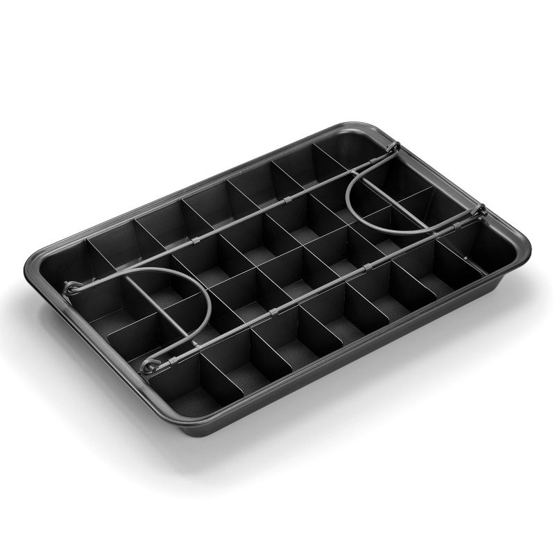Elbee Home Brownie Baking Pan, Includes Brownie Divider for Perfectly Cut Brownies, Durable Carbon Steel 13-Inch, Non-Stick, 5 of 6