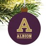 Albion College Primary Logo Wood Christmas Tree Holiday Ornament - 4 of 4