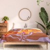 Deny Designs 3pc King Gigi Rosado Orange Flowers Comforter and Pillow Sham Set Orange: Abstract Design, Non-Woven Fabric, Machine Washable - 3 of 4