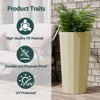 NAYSAYE 23.6" Tall Large Outdoor Planters for Porch Decor with Drainage Hole, Wide Stripe Design Flower Pots - 3 of 4
