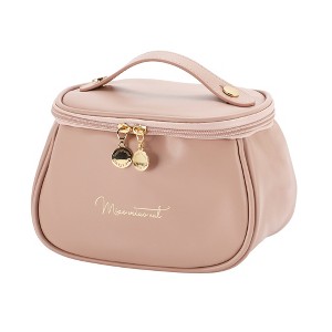 Unique Bargains PU Leather Waterproof  Travel Makeup Bag 1 Pc - 1 of 4