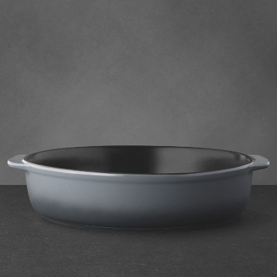 Gray Stoneware 2-Piece Baking Dish Set with Handles